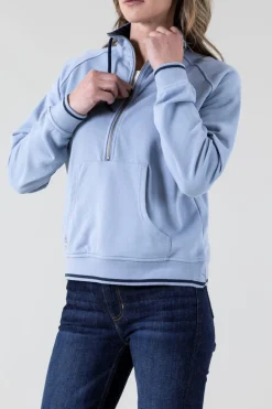 Mabeline Cropped Qz Sweatshirt