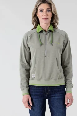 Mabeline Cropped Qz Sweatshirt