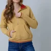 Malta Cropped Quarter Zip Sweatshirt
