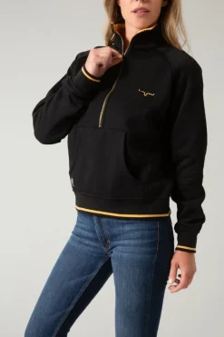 Malta Cropped Quarter Zip Sweatshirt